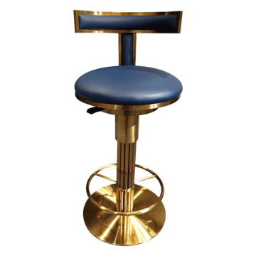 Modern Leather Steel Adjustable Bar Stools for Restaurant and Night Club Furniture