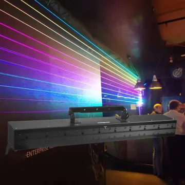 RGB Laser Curtain: P60 Series 10 Head DMX Laser Bar with Full Color Thin Beam Lights and Safety Curtains