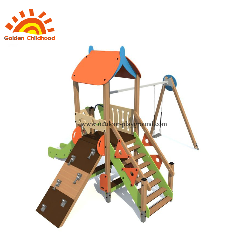 Hpl Outdoor Playground Panel Slide With Swing