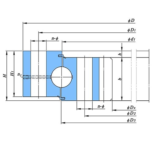 内环齿式四点接触转盘轴承