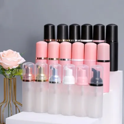 Make Your Own Lash Shampoo Kit: Cleanser Foam Pump, Eyelash Shampoo Bottles, Velvet Classic Mink