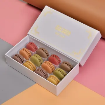 12pieces Packaging Custom Cardboard Paper Boxes for Macarons