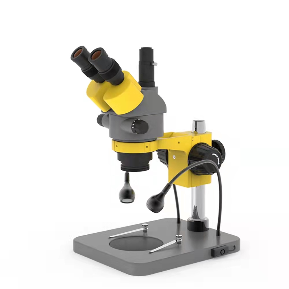 Увеличение 6x-110x стереоскопическое тринокулярный микроскоп