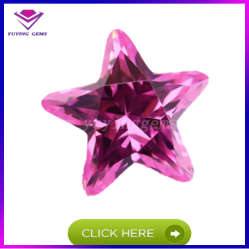 Pink Five-Pointed Star CZ American Fashion Cubic Zirconia Gemstone