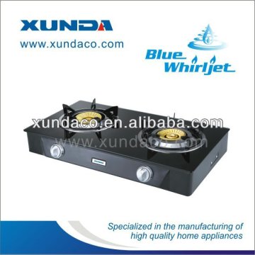 2 burner gas stove with glass top