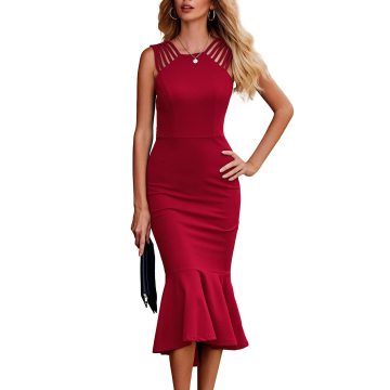 Elegante abito Midi BodyCon delle donne