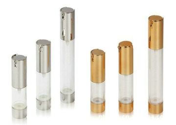 30ml Pp Airless Cosmetic Bottle With Transparent Cap For Cosmetic Packaging Am-acp