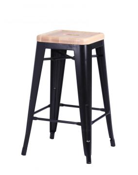 solid wood seat bistro Tolix bar Chairs replica