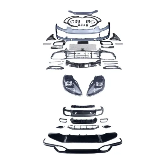 9Y0 TURBO Teca Front and Rear Bumper Kit for Porsche Cayenne 958 Modification