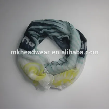 women world cup printed soft touch voile shawl