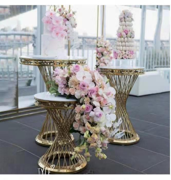 Hot Sell Glass Table with Metal Legs and Stainless Steel Wedding Coffee Dining Set (6 Chairs)