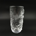 Hammer finish angel pattern glass cup