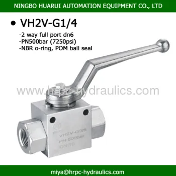 2 Way Full Port Bsp Female Thread High Pressure Ball Valves Chinese Valves 