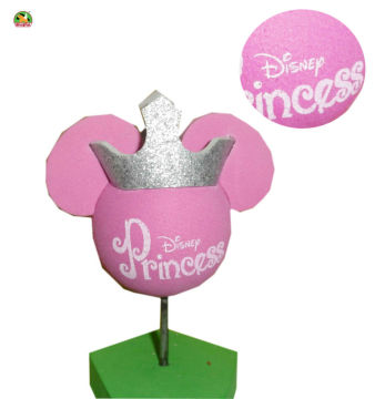 Pink princess crown shape antenna ball