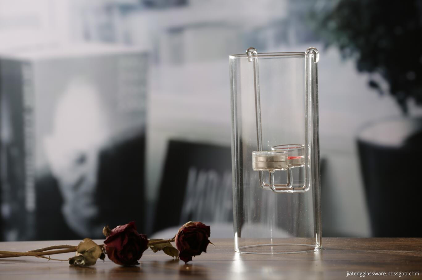 Beautiful Hanging Glass Candle Holder 