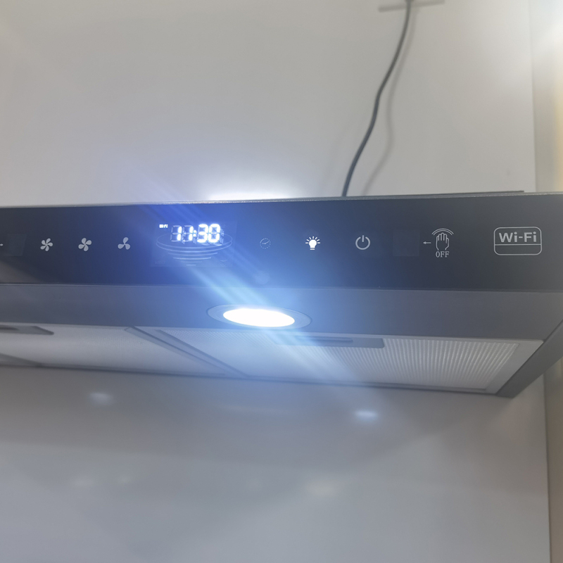 High Quality 90cm Stainless Steel Smart Wave Touch Phone Wifi Control Cooker Hood Kitchen Slim Range Hood Chimney