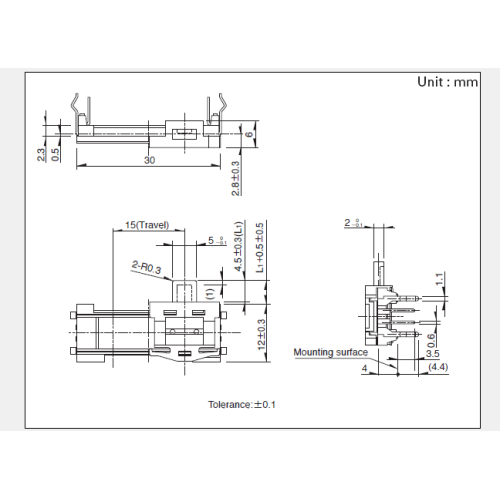 Serie Rs15h Schiebepotentiometer