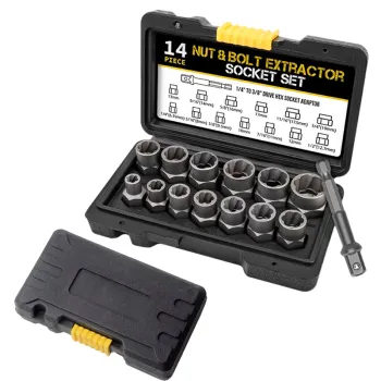 14-Piece Nut and Bolt Extractor Socket Set: Your Ultimate Tool for Removing Tough Bolts and Nuts