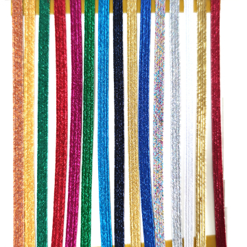 30+ In-Stock Colors 6mm Glitter Shiny Metallic Lurex Elastic Band Tape
