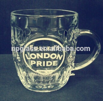 500ml beer glass mug with logo