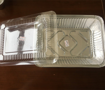 8011 plateaux de barbecue en papier d'aluminium avec couvercles