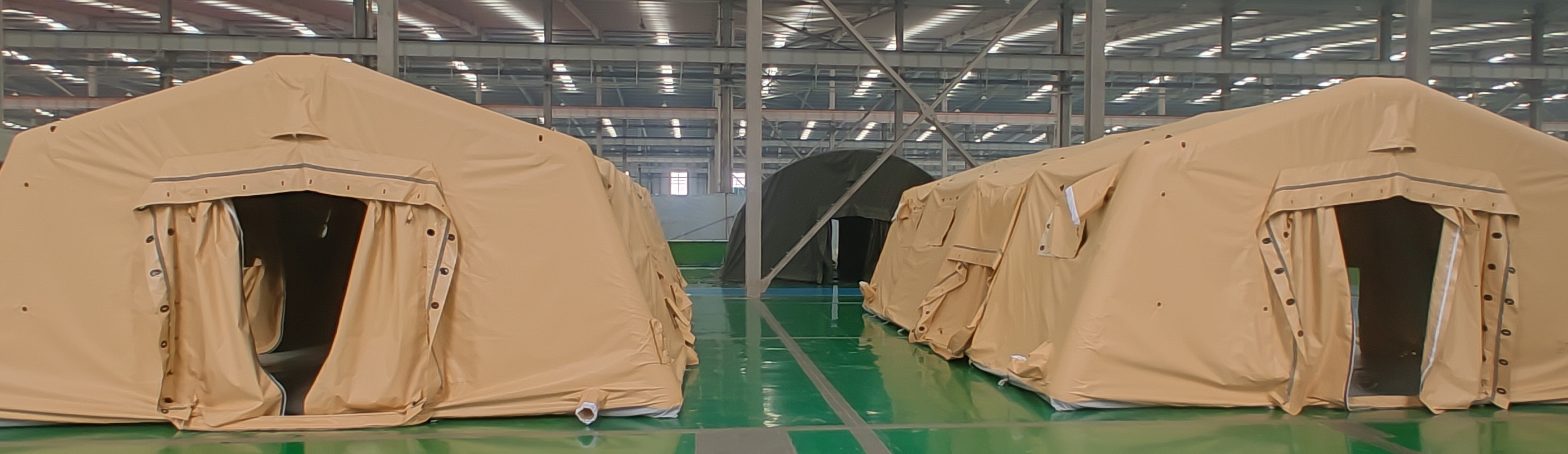 inflatable tent sand color