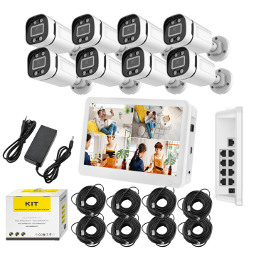 8MP 8 Kanal -NVR -System mit 8PCS 4K -Wasserdichtungskameras