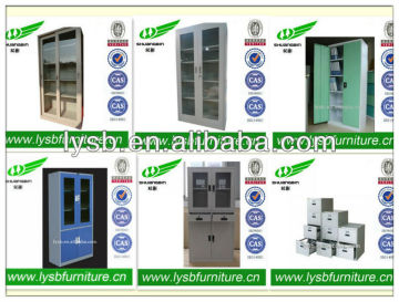 Full hight office storage steel tambour cabinet with shelves