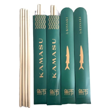 Χονδρικό χαρτί μπαμπού chopsticks τυλιγμένο με το σχέδιό σας
