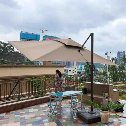 Customizable Patio Sunshade: Aluminum Umbrella & Retractable Awnings for Outdoor Spaces