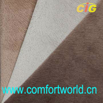 100% Polyester Embossed Faux Suede Fabric For Sofa