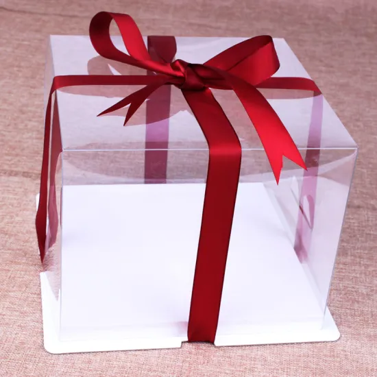 Plastic birthday cake box