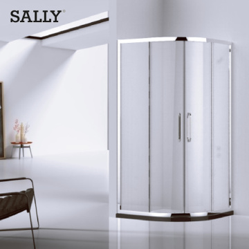 Enceinte de salle de bain quadrant Sally portes coulissantes de douche ronde