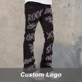 Custom English Printed Denim Trousers