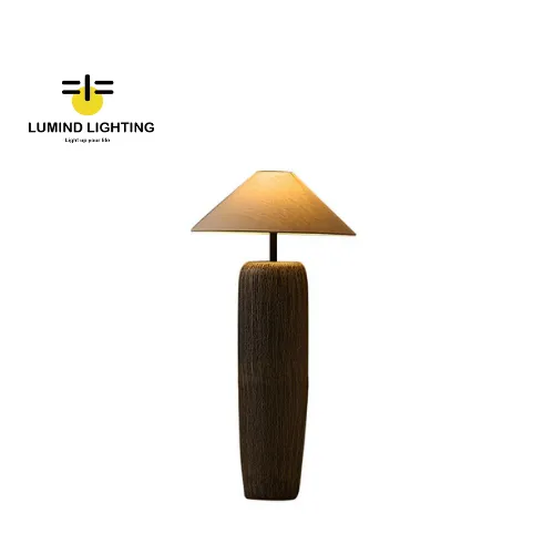 Japanese Wabi-Sabi Ceramic Floor Lamp for Simple Living Room and Hall Décor