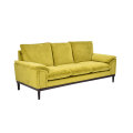 Factory direct sale modern 3 seater comfortable fabric yellow contemporary living room sofas