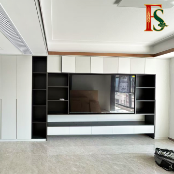 Practical Deep Storage Custom TV Background Cabinet
