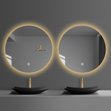 Intelligent Smart Round Framed Moon Vanity Mirror with LED Light