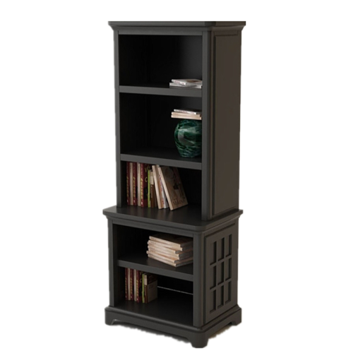 Black Wooden Thin Bookcase