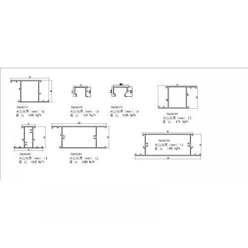 African market anodized or powdercoated aluminum profiles