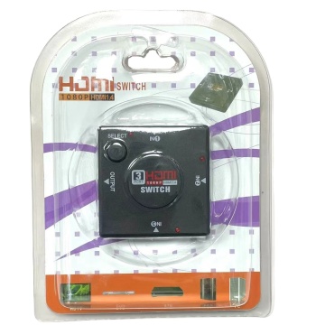 Cross Border Spot 3-Port HDMI Amplifier Selector: Convert and Switch between 3 Devices to 1 Output for HD 1080P Monitor, TV, or Projector