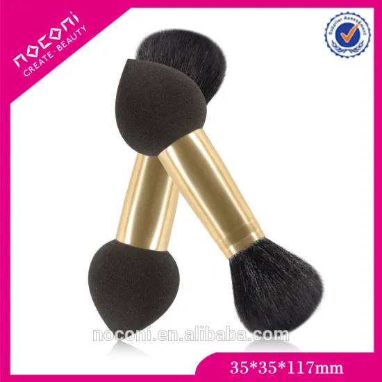 Guangzhou Factory Cheapest OEM Professional 1pcs High Quality black dual end Mermaid Makeup Brush with private logo