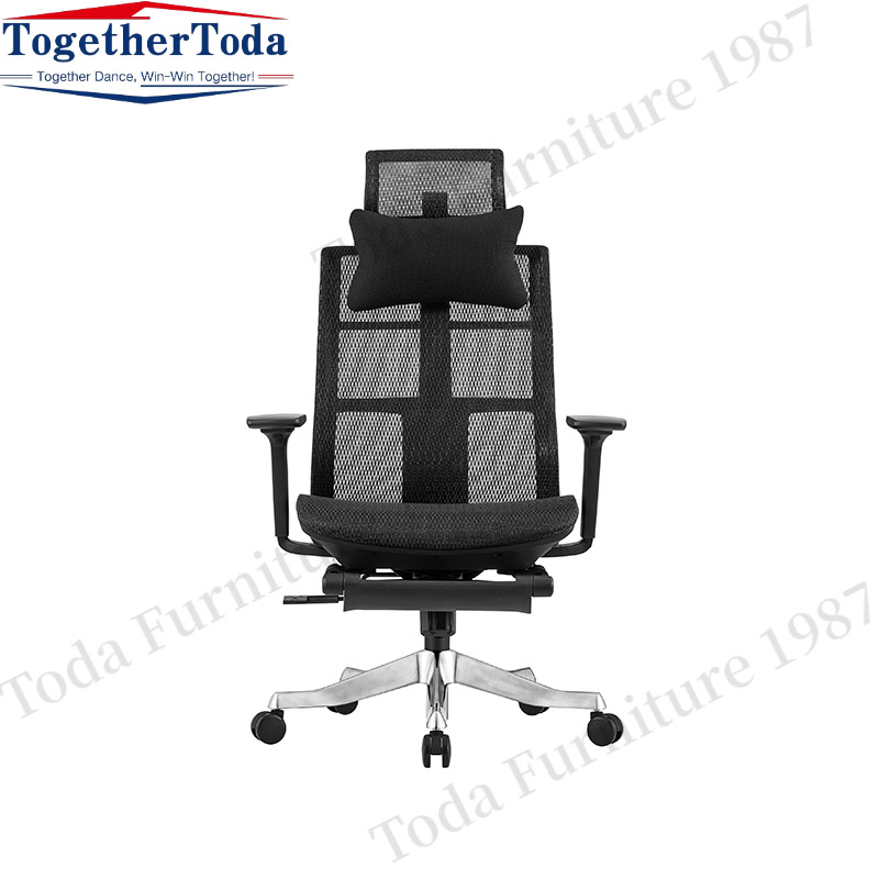 fabric seat ergo mesh office chair with headrest