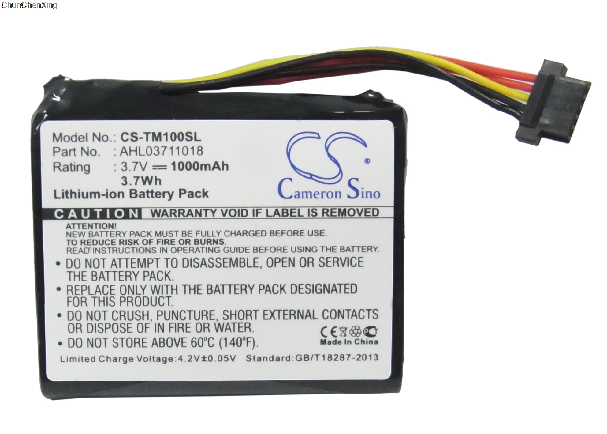 Cameron Sino 1000mAh Battery AHL03711018, VF1C for TomTom Go 1000, 1000 Live, 1005, 2405M, 2405T, Go Live 2050, 2050 World