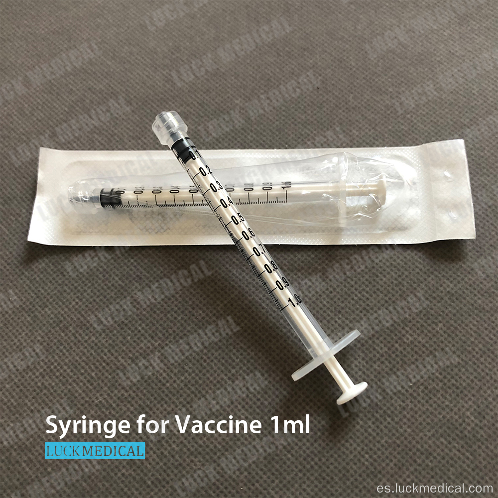 1 ml de jeringa desechable sin aguja