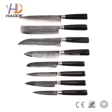 high quality Damascus steel knife set
