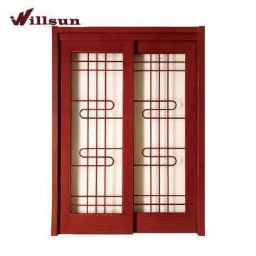 Decorative soundproof interior half sliding door room dividers