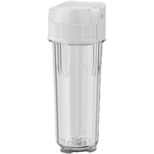 Soporte de montaje con tapa blanca de 10 pulgadas, rosca de manguera de 1/4