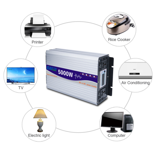 Pure Sine Wave Inverter DC 12V/ 24V/ 48V To 220V 5000W Power Inverter Converte WITH LED Display