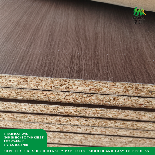 Painel de partículas com baixo teor de formaldeído para corpos de gabinete